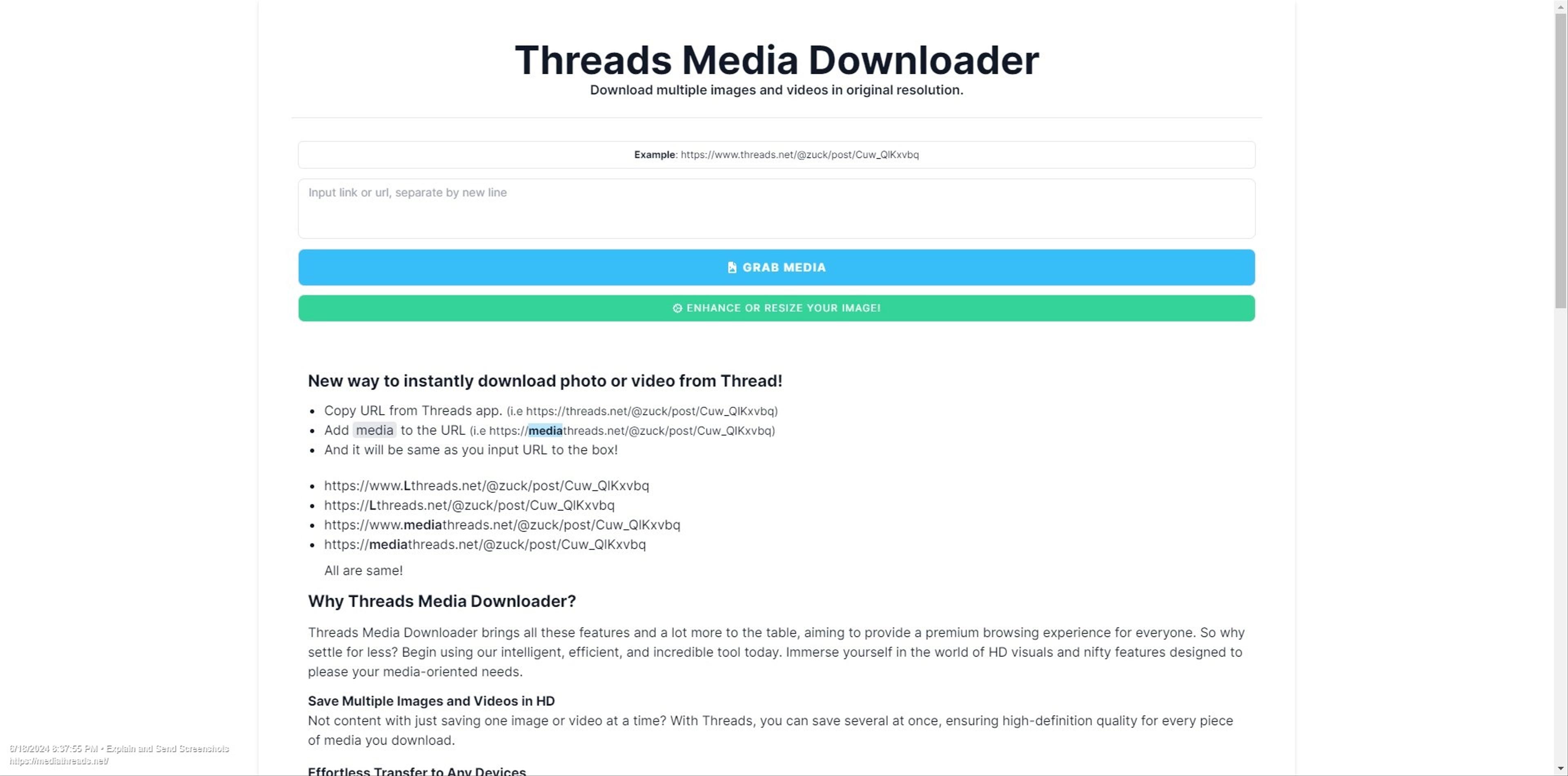 Threads Media Downloader